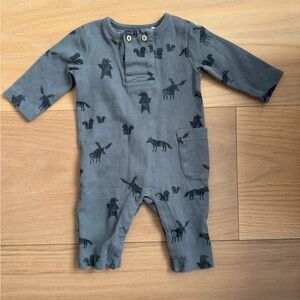 Oliver & Rain Wolf Print One Piece